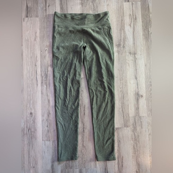Aerie Chill Play Move Green Sparkle Leggings, Small - Picture 3 of 8